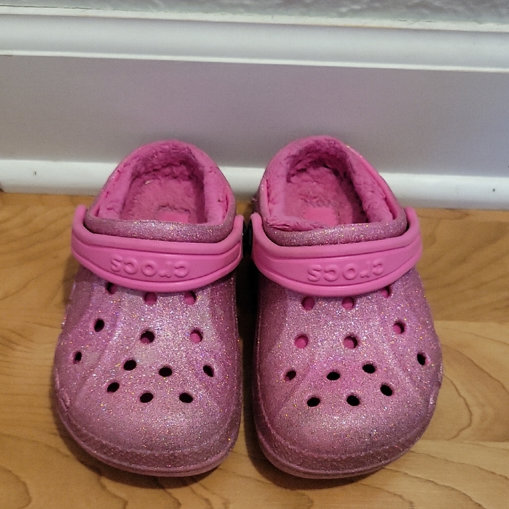 CROCS Kids /Baya Lined/Shimmering Pink